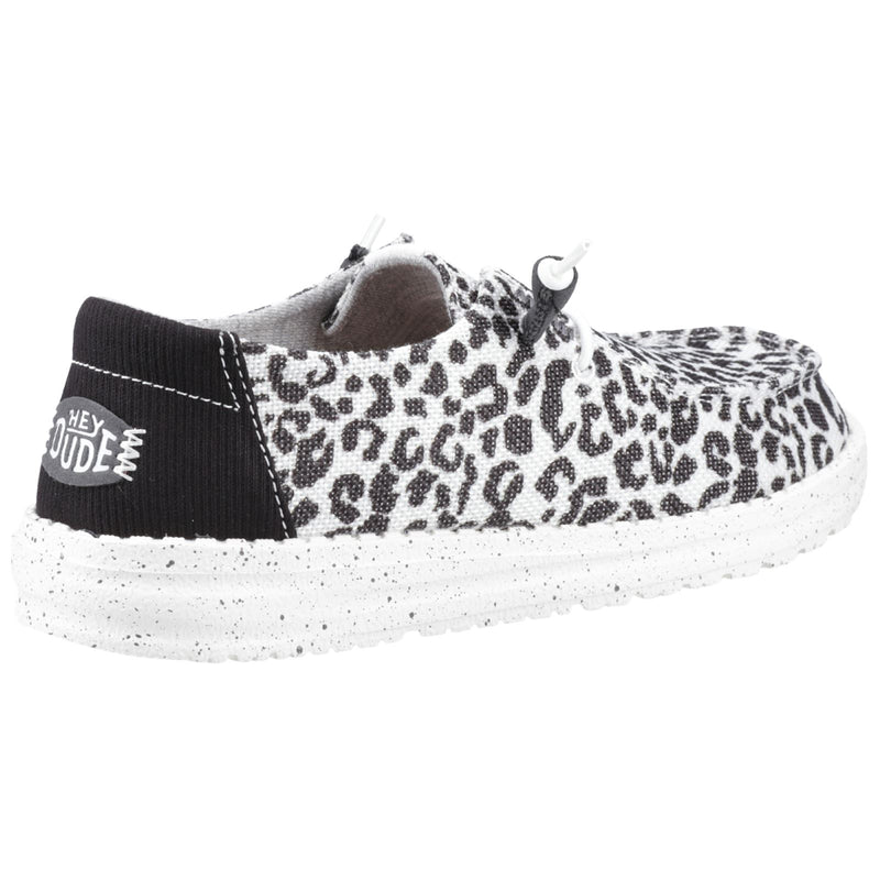 HEYDUDE Wendy Leopard Mocassins Noirs/Gris Pour Femmes