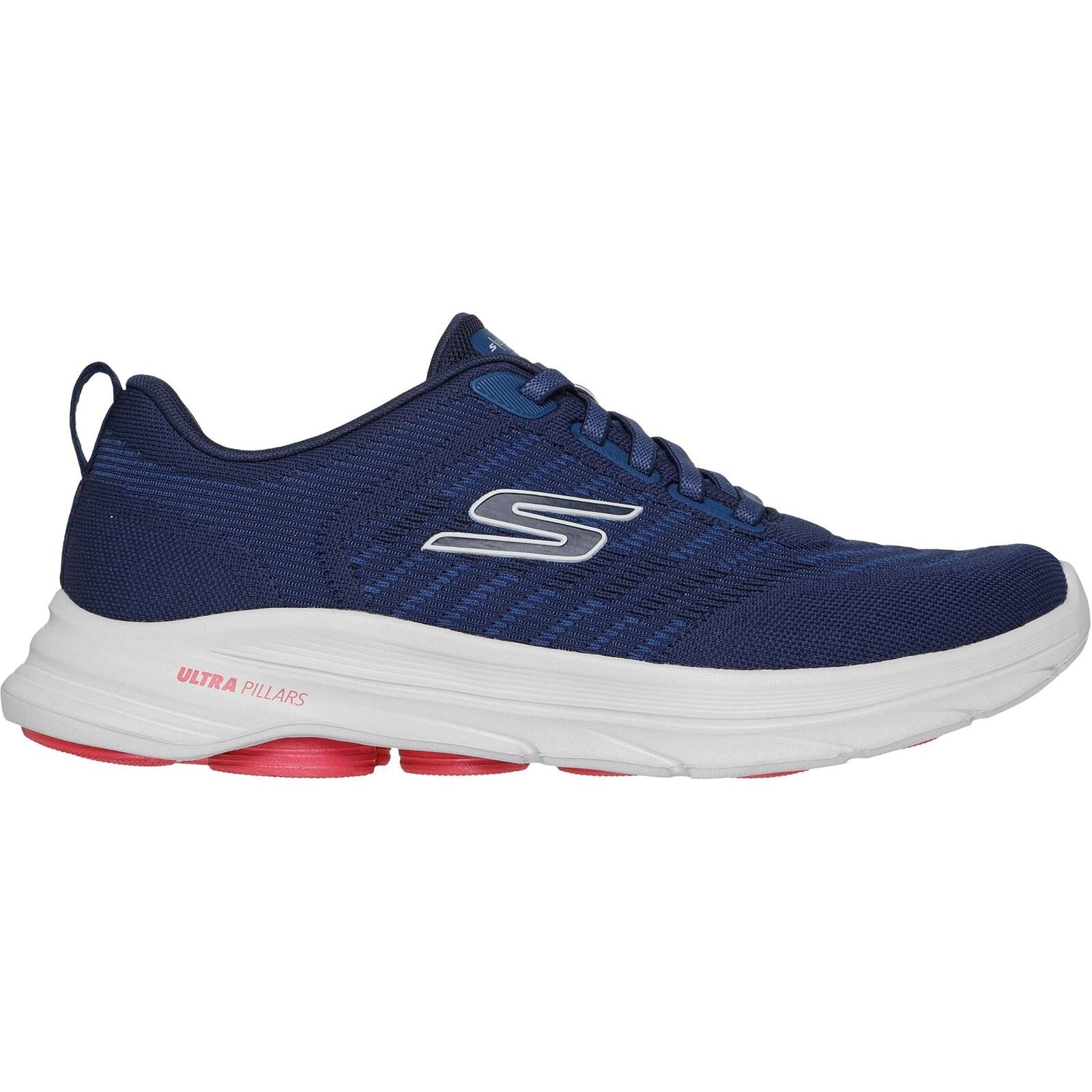 Skechers GO Walk 8 Day Baskets En Textile Pour Hommes Bleu Marine/Rouge