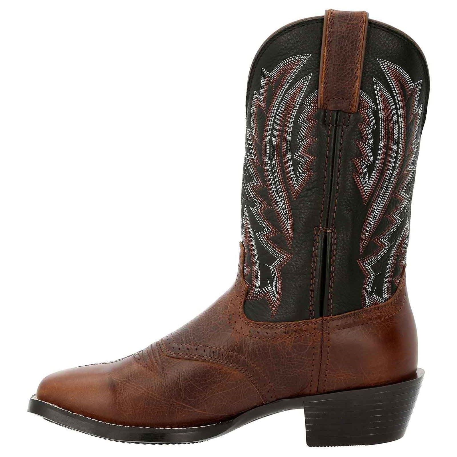 Durango Westward Chaussures En Cuir Pour Hommes Dans Les Tons Châtaigne Foncé/noir Onyx.