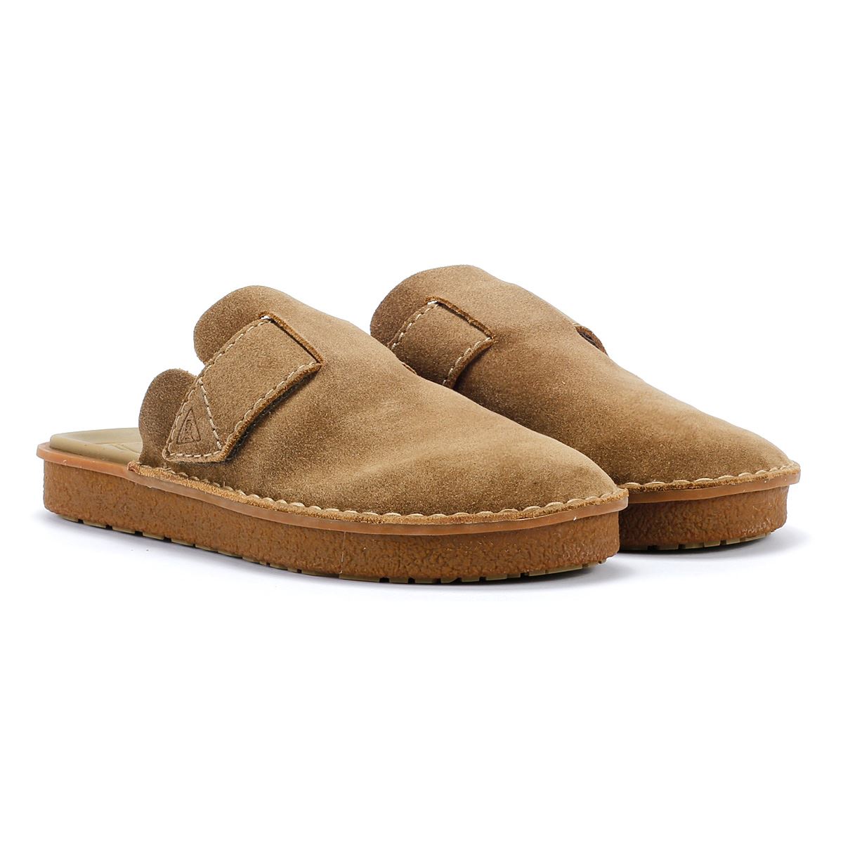 Clarks Main Litton Sabots En Daim En Chêne Pour Hommes