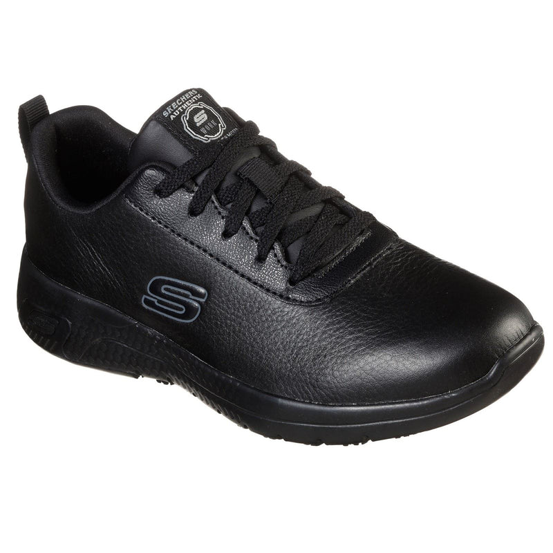 Skechers Workwear Marsing Gmina Baskets De Sécurité Noires En Cuir Pour Femmes