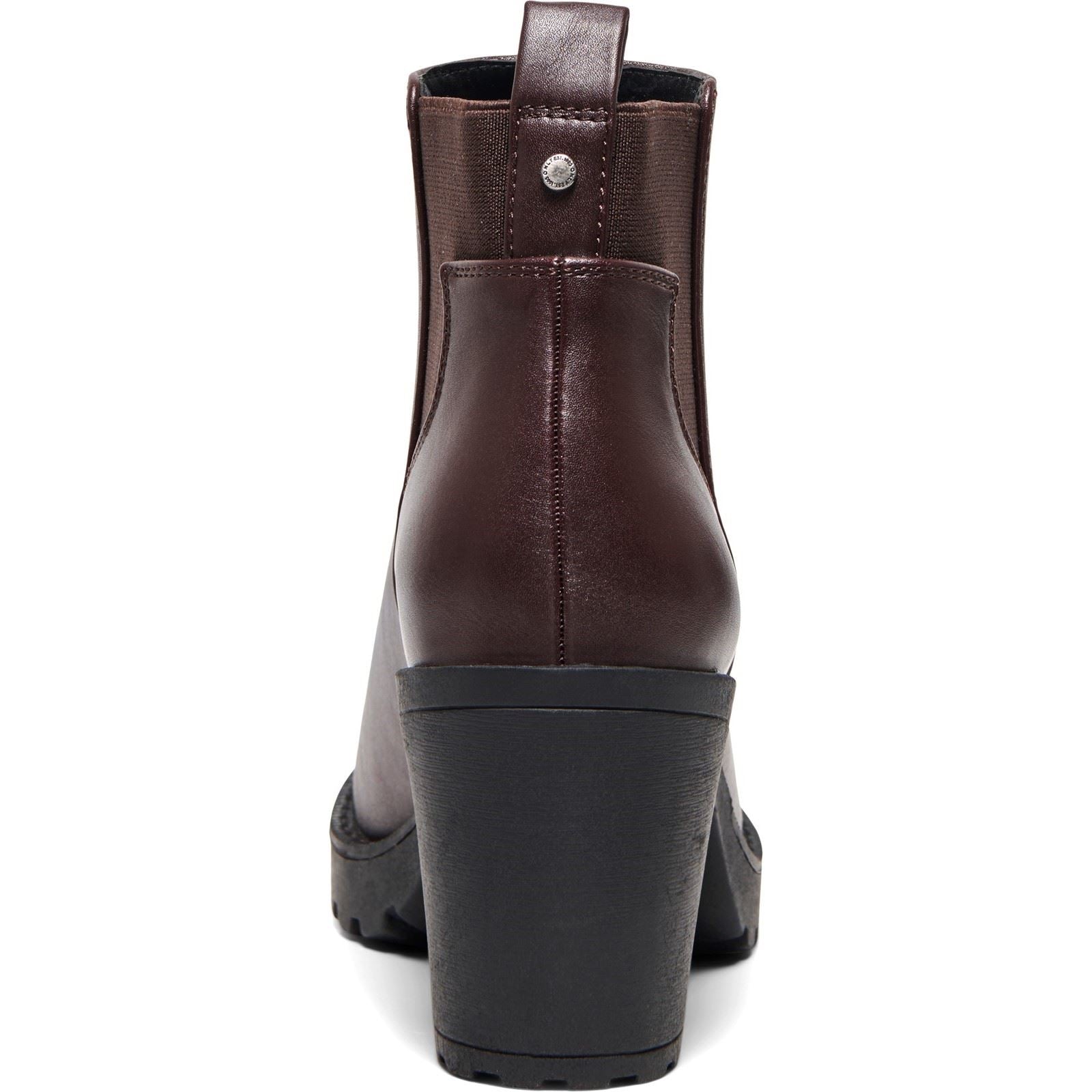 ONLY Barbara Bottines Chelsea À Talons Pour Femmes En Polyuréthane Marron Chocolat