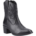 Hush Puppies Wynn Bottes Noires À Talons En Cuir Pour Femme