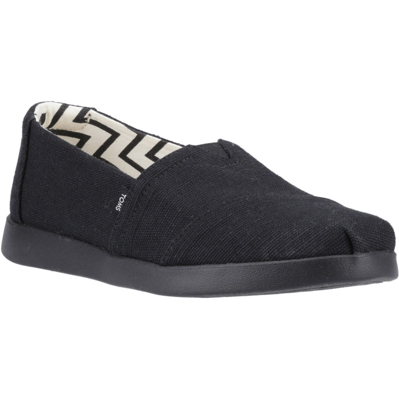TOMS Alpargata Plus Espadrilles En Jute Pour Femme, Noir/Noir
