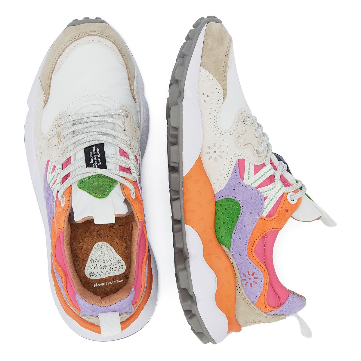 Flower Mountain Yamano 3 Baskets En Daim Blanc/Rose Pour Femmes
