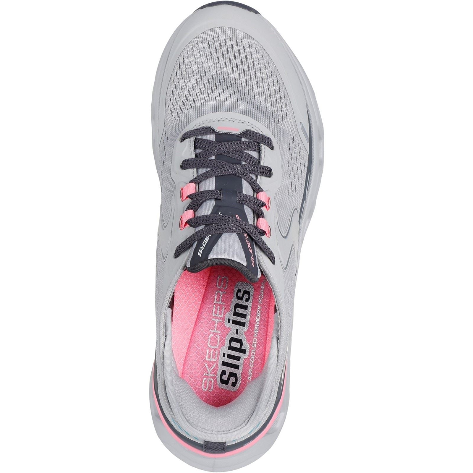 Skechers Glide-Step Altus Baskets Synthétiques Grises/Rose Pour Femmes
