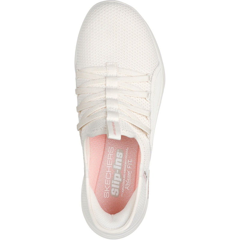 Skechers Relaxed Fit Sport Ballet Chic Chaussures De Sport Pour Femmes En Toile Blanc Cassé
