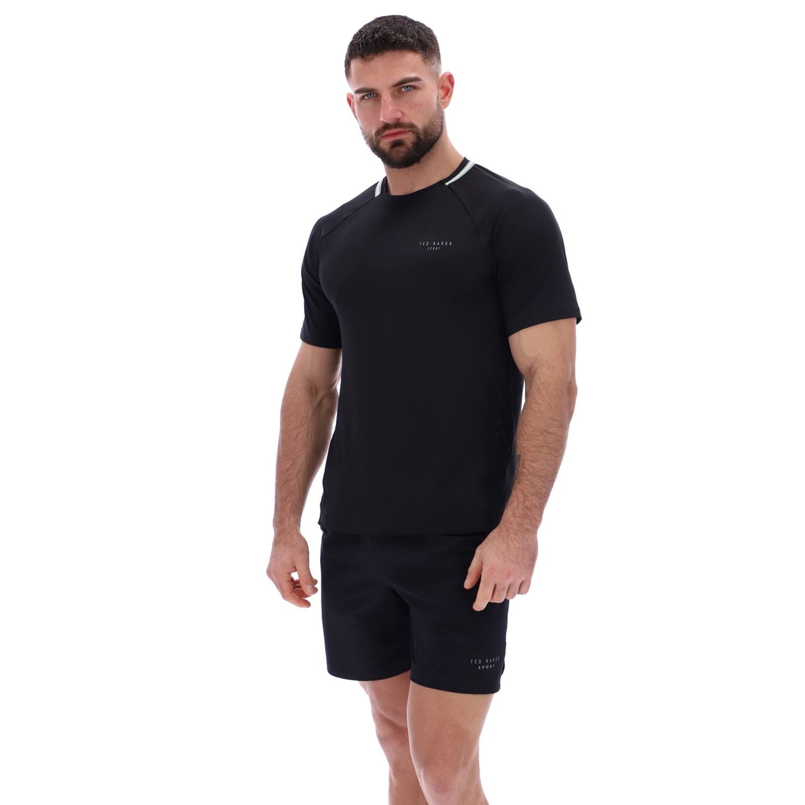 Ted Baker Sport HARRISON TBMTA251 T-Shirts De Sport Actifs Pour Hommes En Polyester Noir