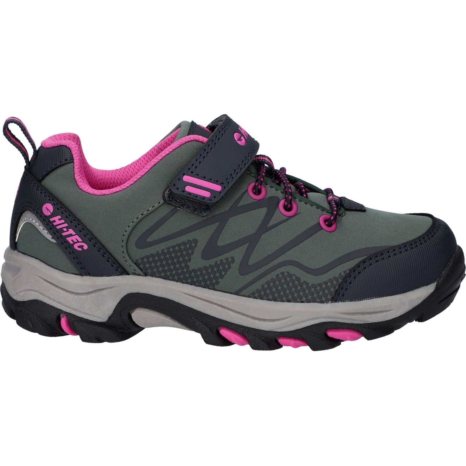 Hi-Tec Blackout Low Bottes De Randonnée En Polyester Soft Shell Pour Fille Couleur Dark Forest/India Ink/Rose