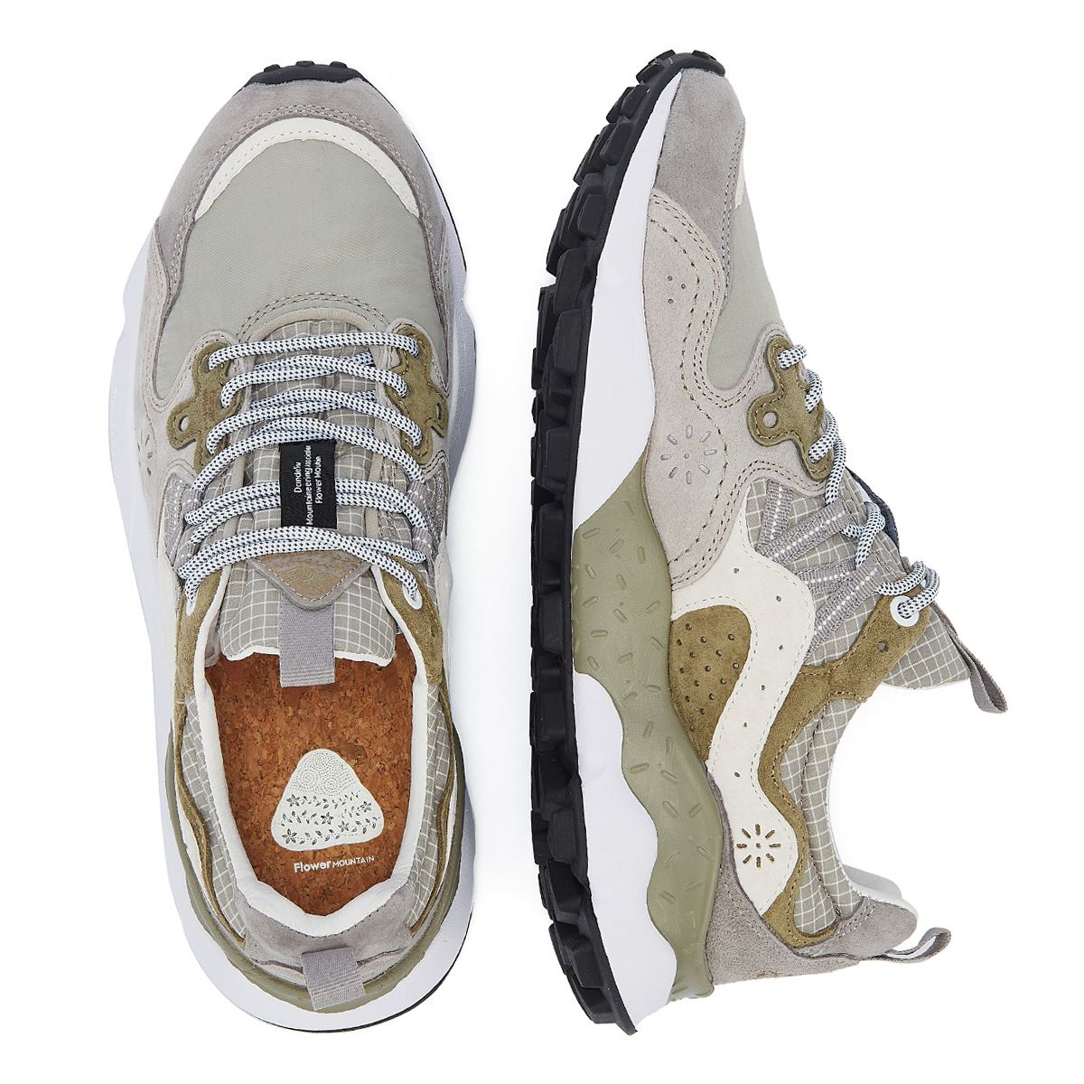 Flower Mountain Yamano 3 Baskets En Daim Gris Pour Hommes