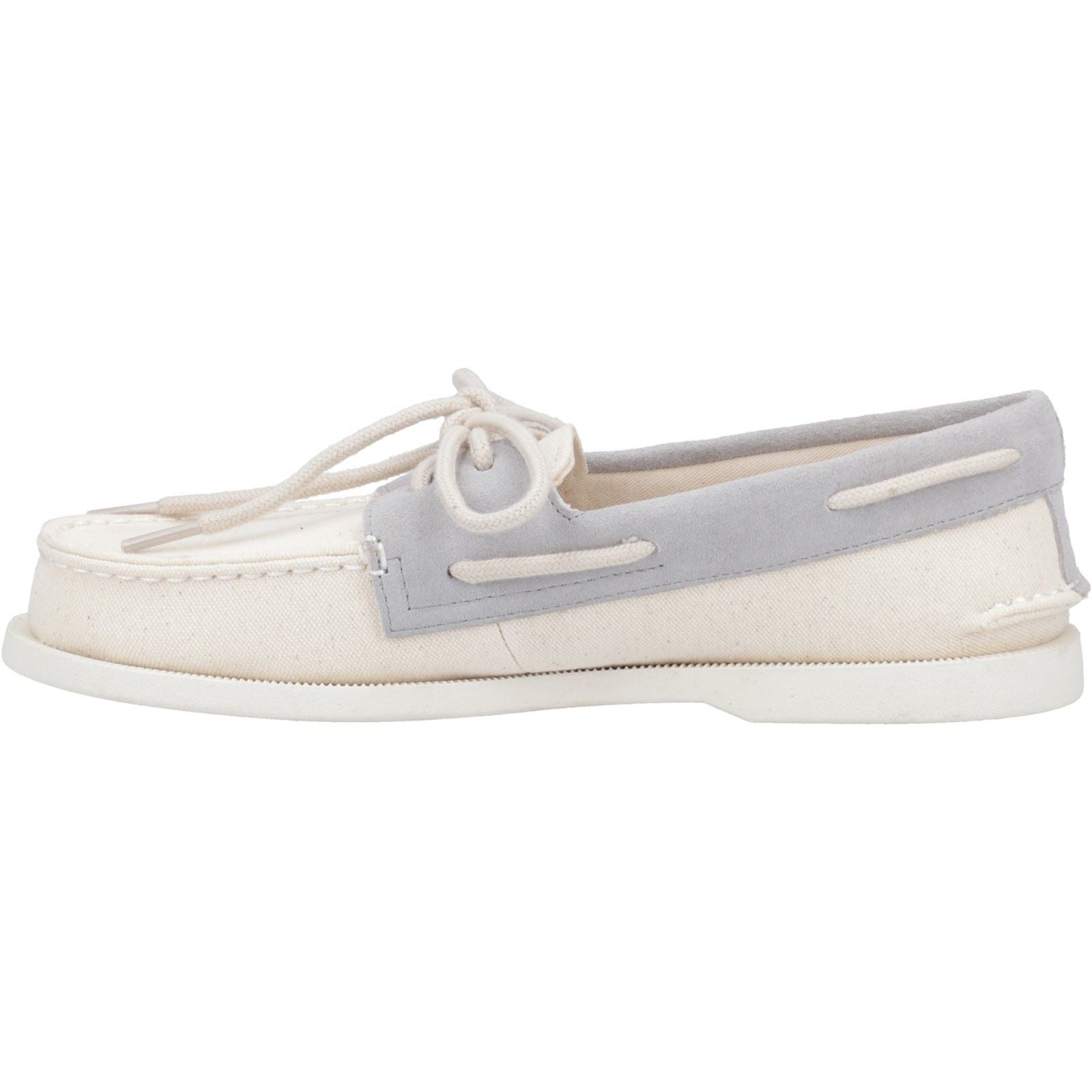 Sperry Authentic Original 2-Eye Seacycled Chaussures Homme En Coton À Lacets Couleur Beige