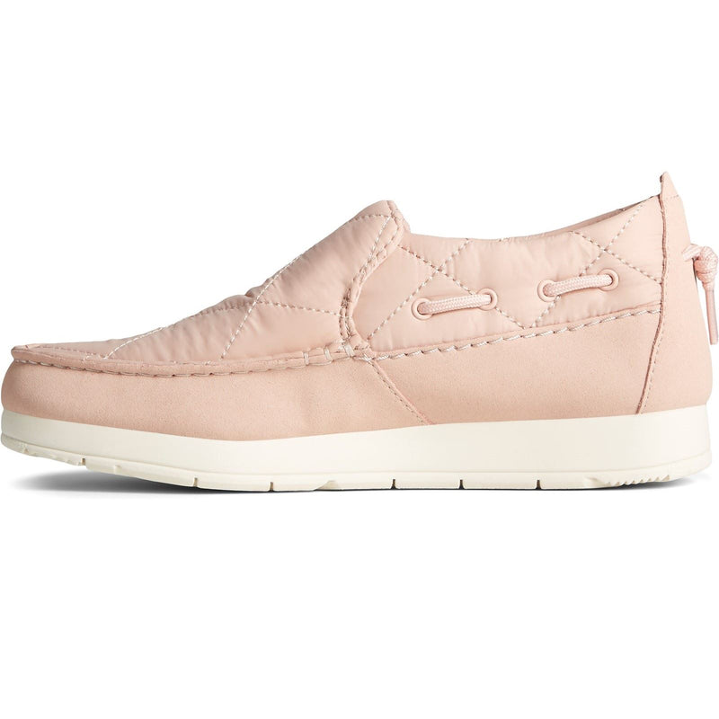 Sperry Moc-Sider Chaussures Mocassins Femme En Daim De Couleur Rose Pâle