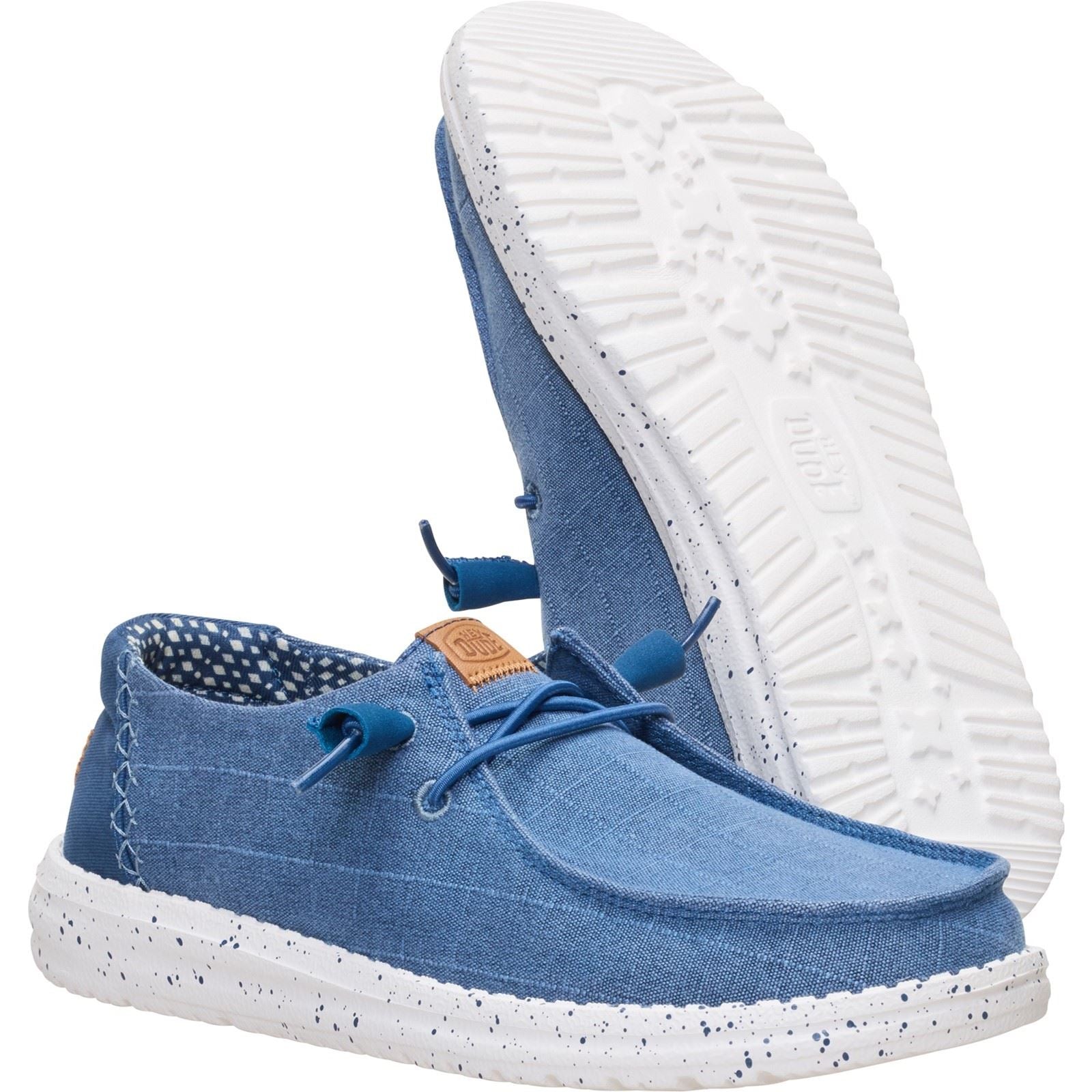 HEYDUDE Wendy Chambray Mocassins Bleus Ensign Pour Femmes En Textile