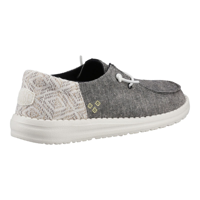 HEYDUDE Wendy Funk Surf Baja Chaussures Mocassins Pour Femme En Mélange De Coton Noir/Multicolore