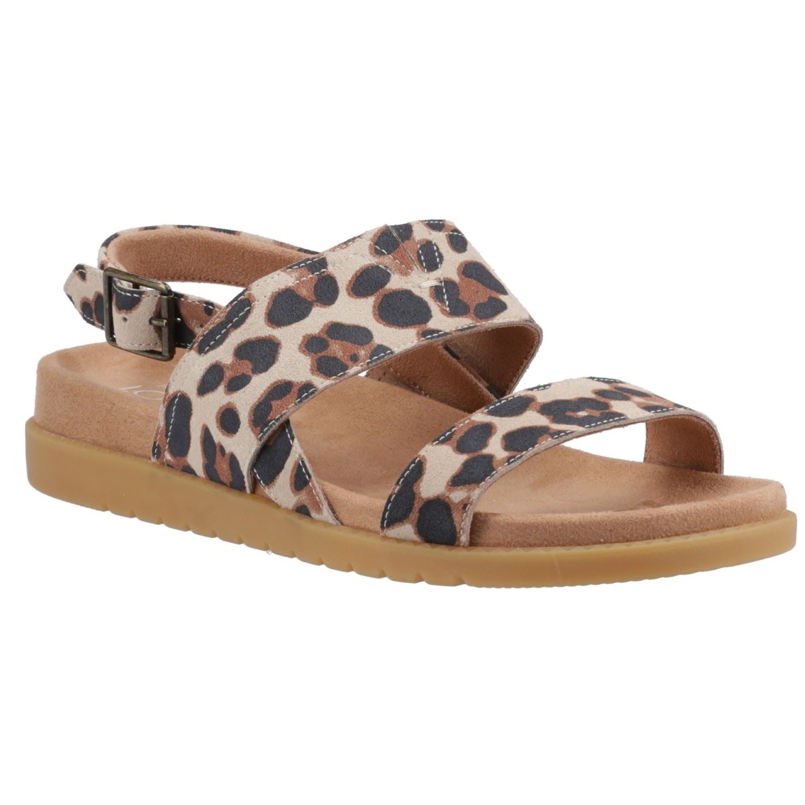 TOMS Marin Sandales Léopard Pour Femmes En Suède Couleur Avoine