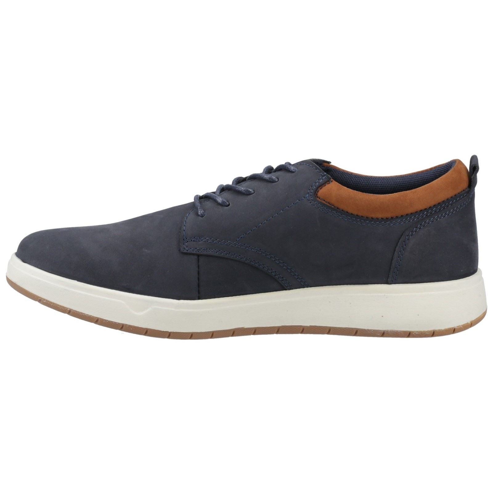 Hush Puppies Bowen Chaussures En Cuir Pour Homme À Lacets Bleu Marine