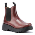 Fly London Medi Bottes En Cuir Rouge Pour Femmes