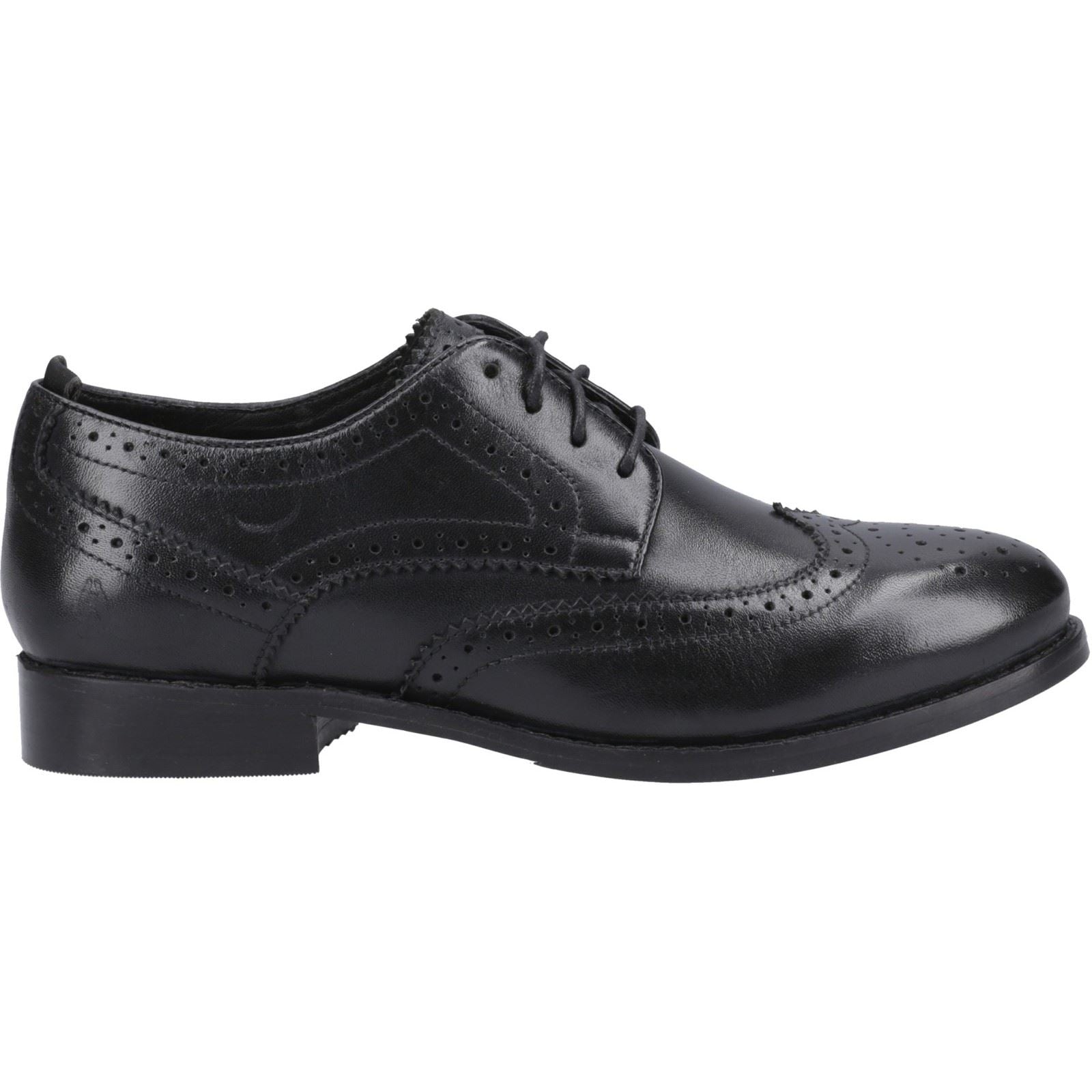 Hush Puppies Natalia Chaussures Richelieu Pour Femmes En Cuir Noir/noir