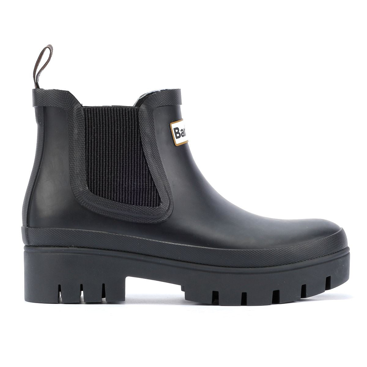 Barbour Halton Bottes En Caoutchouc Noires Pour Femmes
