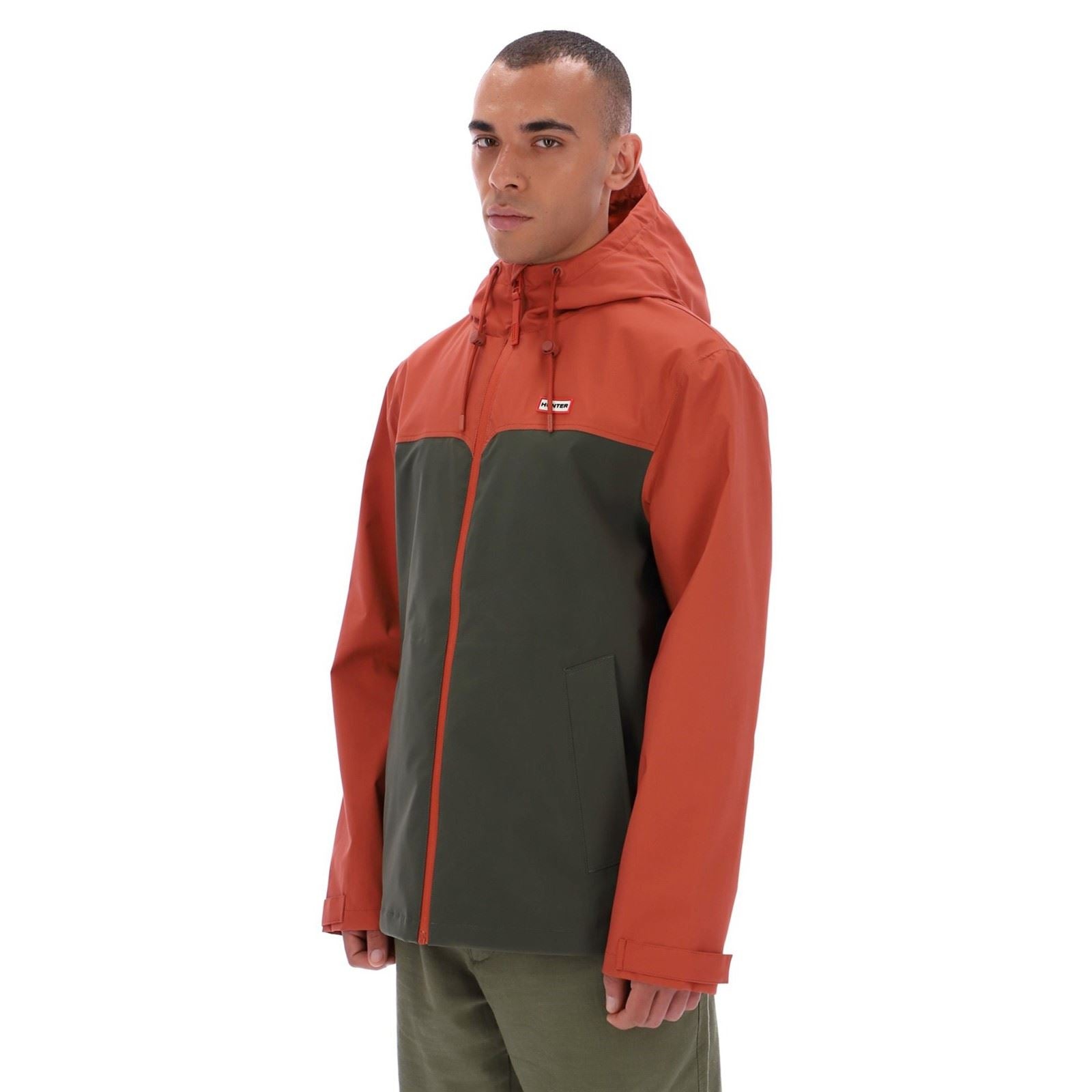 Hunter Original Mens Block Waterproof Veste De Pluie Rouge Pour Homme