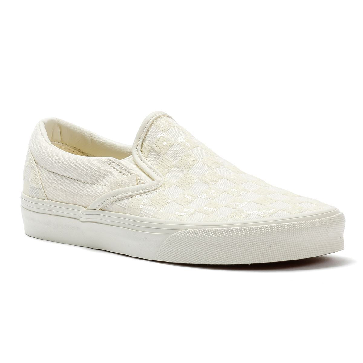 Vans Classic Slip-On Baskets Blanches En Toile