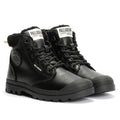 Palladium Pampa HI Snow Warm Bottes En Cuir Noires Pour Femmes