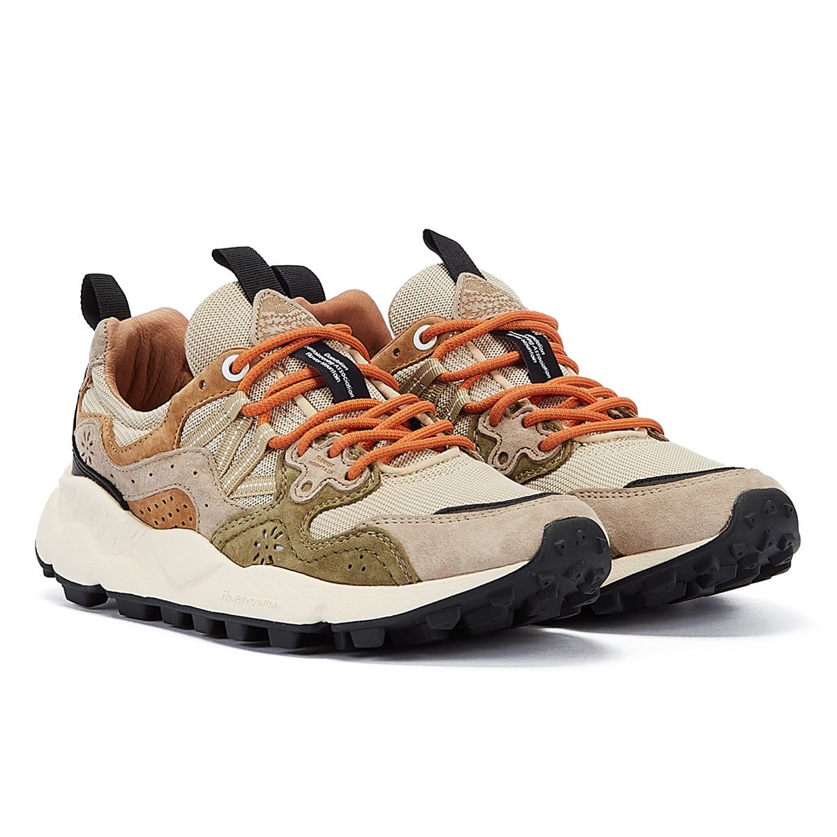 Flower Mountain Yamano 3 Baskets En Daim Gris/Orange
