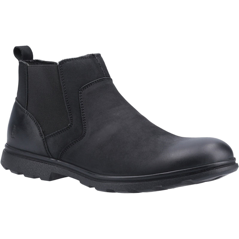 Hush Puppies Tyrone Bottes Noires En Cuir Pour Hommes