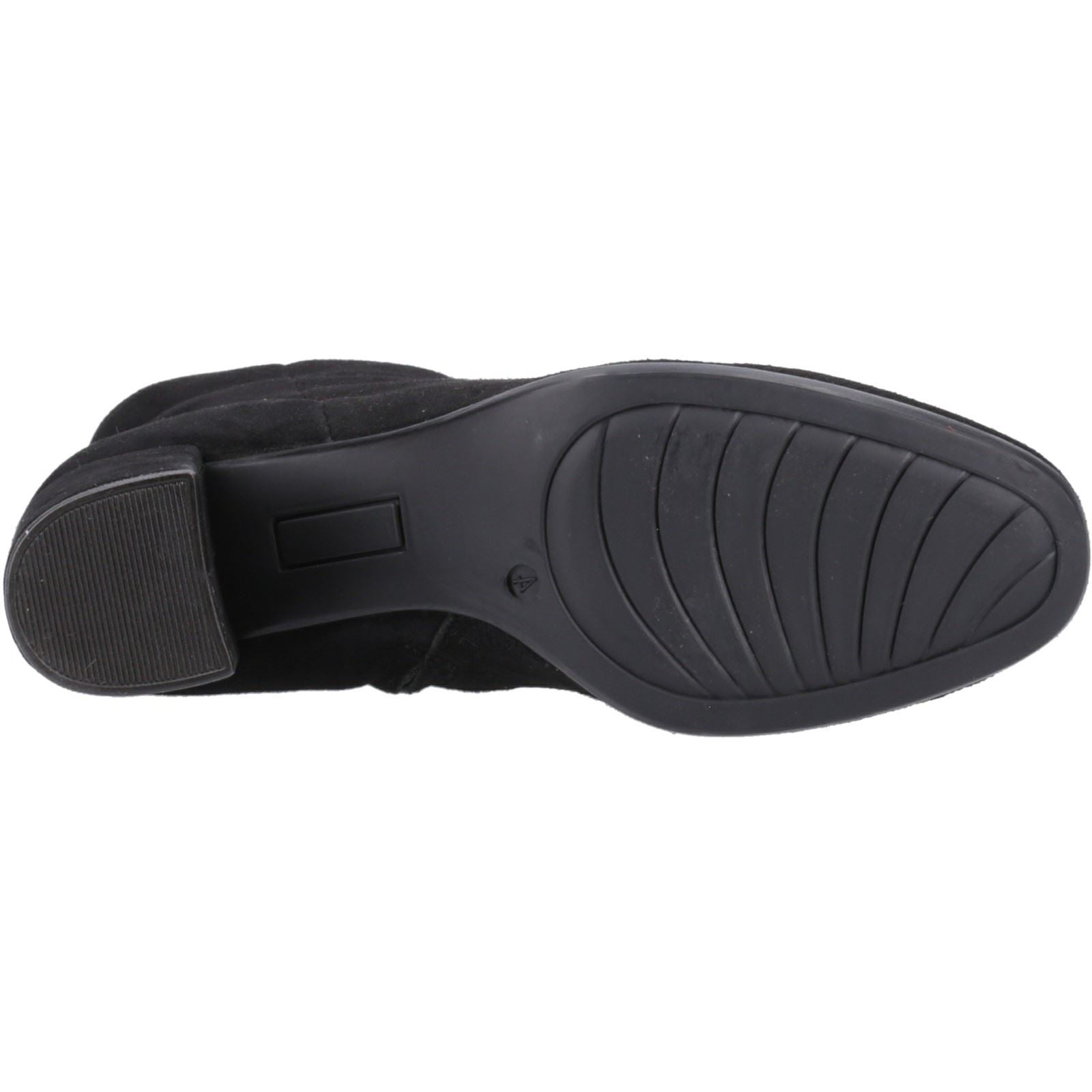 Hush Puppies Octavia Femmes Suède Bottines Noires À Talons