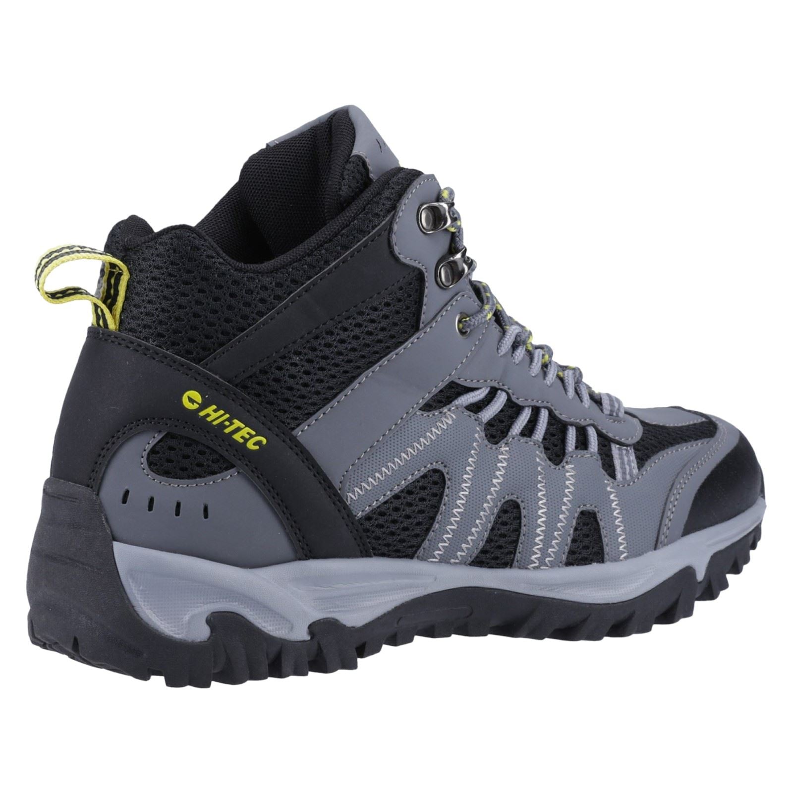 Hi-Tec Jaguar Mid Chaussures De Randonnée Pour Homme En Polyester Gris/noir/citron