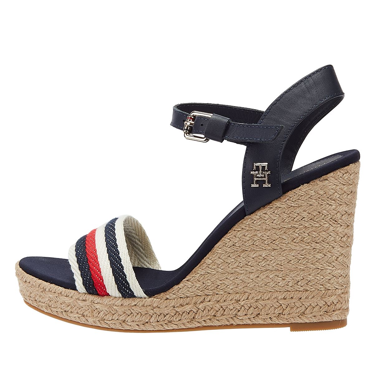 Tommy Hilfiger Corporate Wedge Sandales bleues pour femmes