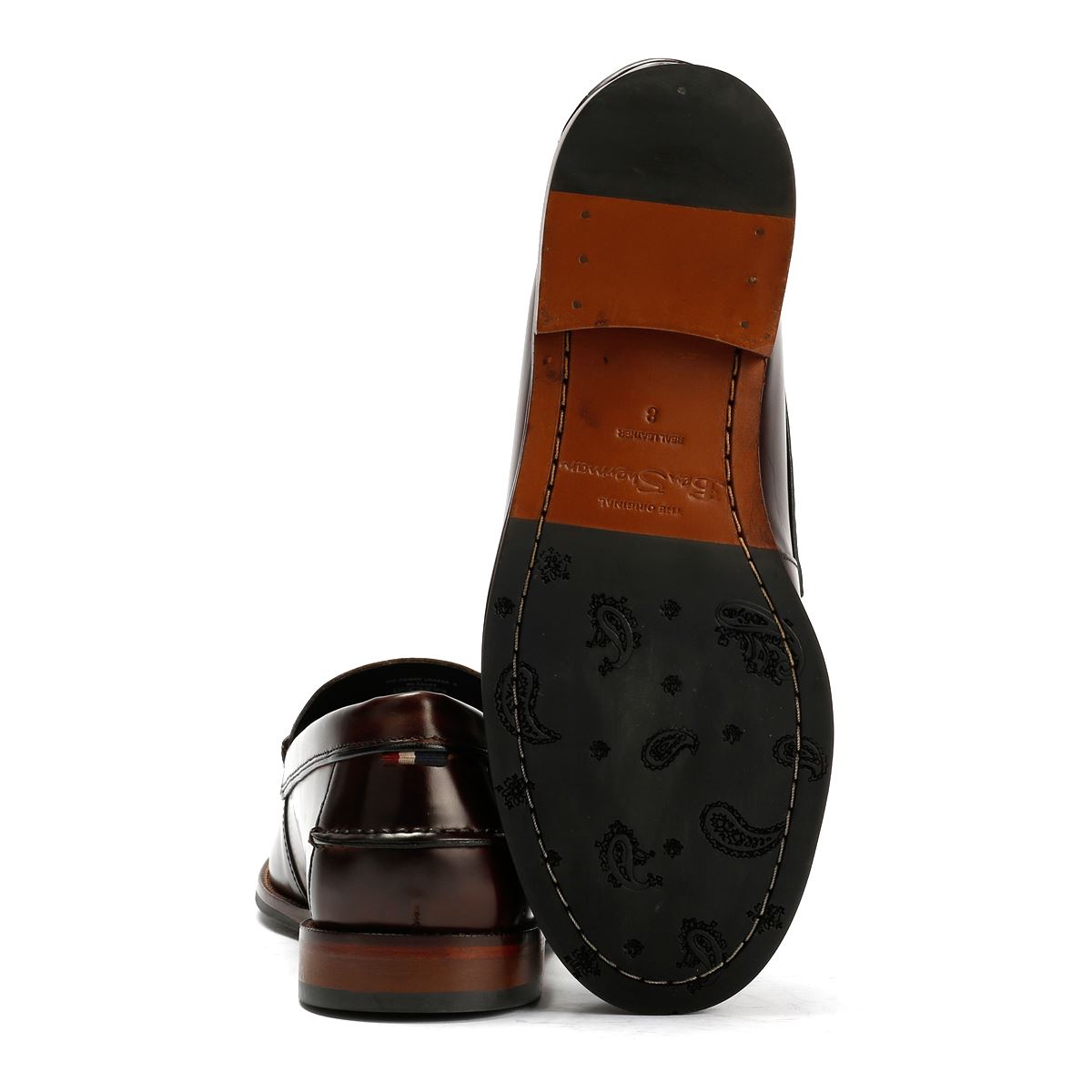 Ben Sherman Sid Mocassins En Cuir Pour Hommes Marron
