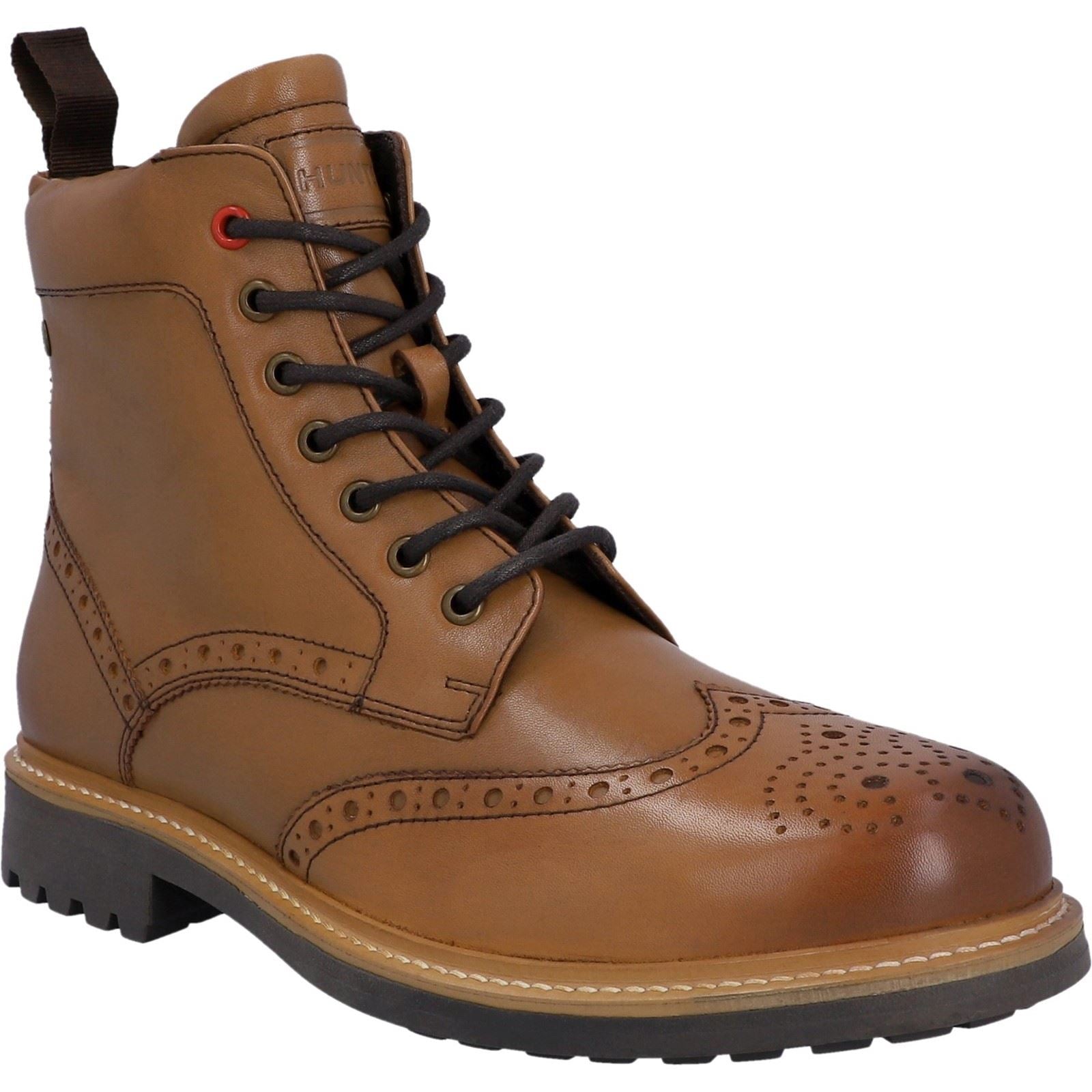 Hunter Cawdor Chaussures Brogues En Cuir Pour Hommes, Couleur Fauve