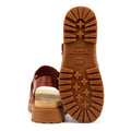 Timberland Clairemont Way Fisherman Sandales Rouges En Cuir Pour Femmes