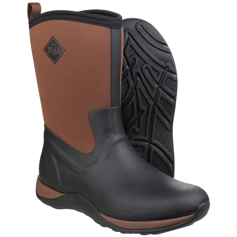 Muck Boots Arctic Weekend Bottes En Caoutchouc Noires/Brunes Wellington