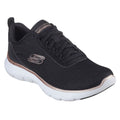 Skechers Flex Appeal 5.0 Uptake Sneakers Pour Femmes En Textile Noir/Or Rose