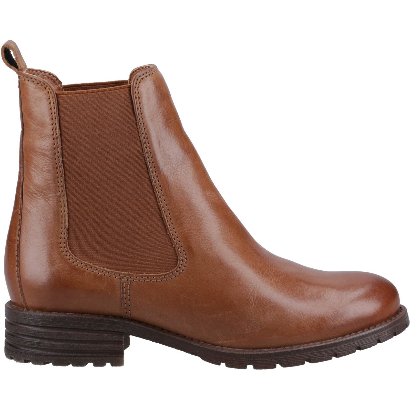 Hush Puppies Priya Bottes En Cuir Pour Femmes Couleur Tan