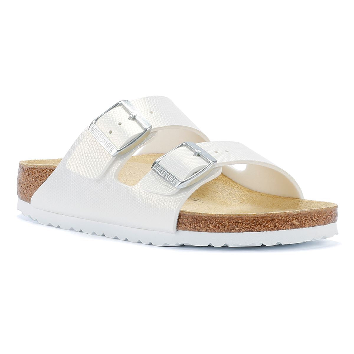Birkenstock Arizona Sandales En Nubuck Blanc Pour Femmes