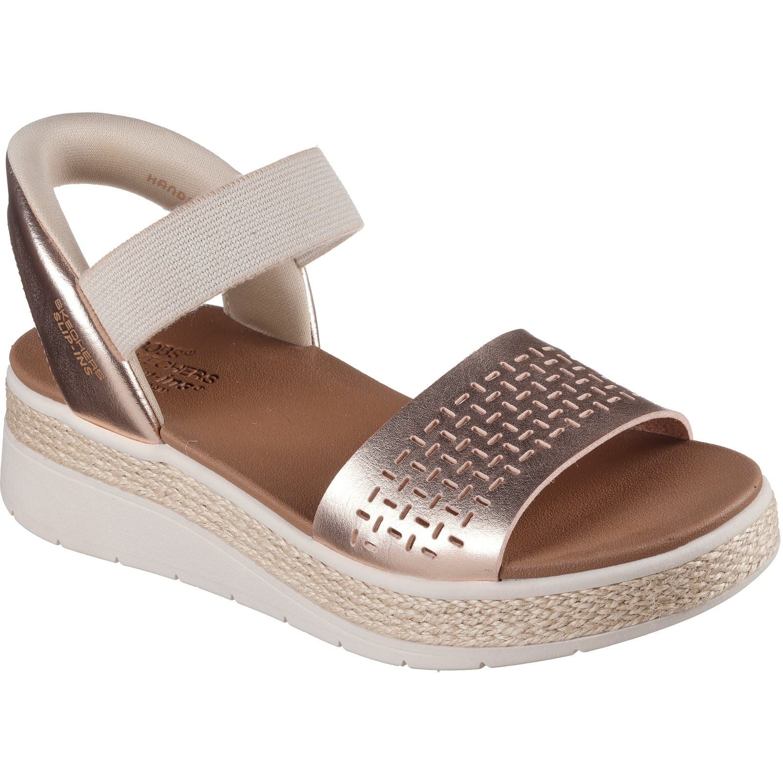 Skechers BOBS Sun Ray Sandales Pour Femmes En Or Rose