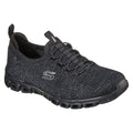 Skechers Glide Step Sneakers Noires Pour Femmes En Textile