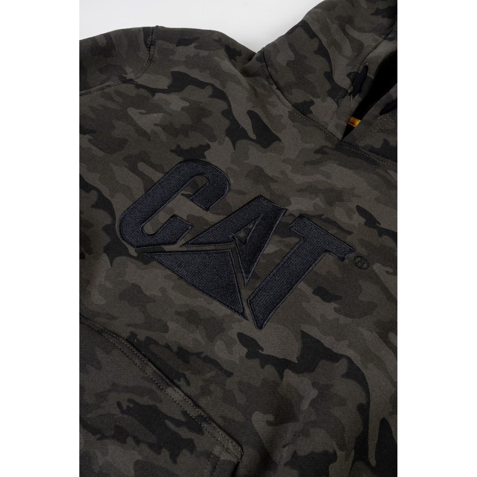 Caterpillar Trademark Sweat À Capuche Vert En Coton Pour Homme