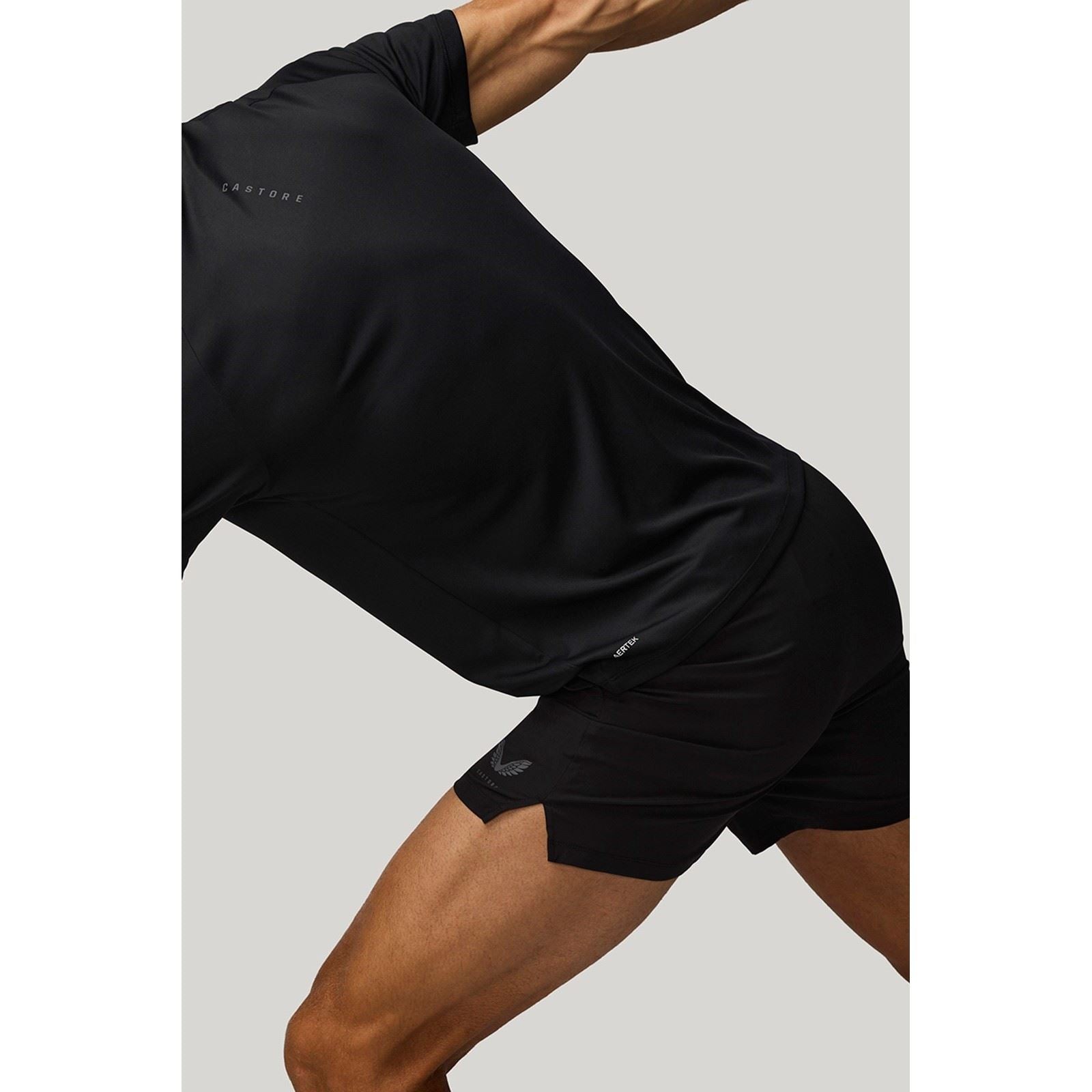 Castore 5" Branded Elastic Shorts De Sport Noirs Pour Hommes