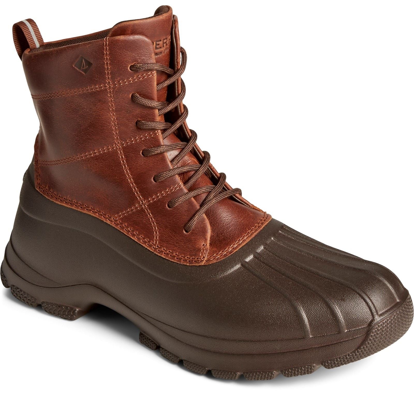 Sperry Duck Float Bottes En Caoutchouc Marron En Cuir