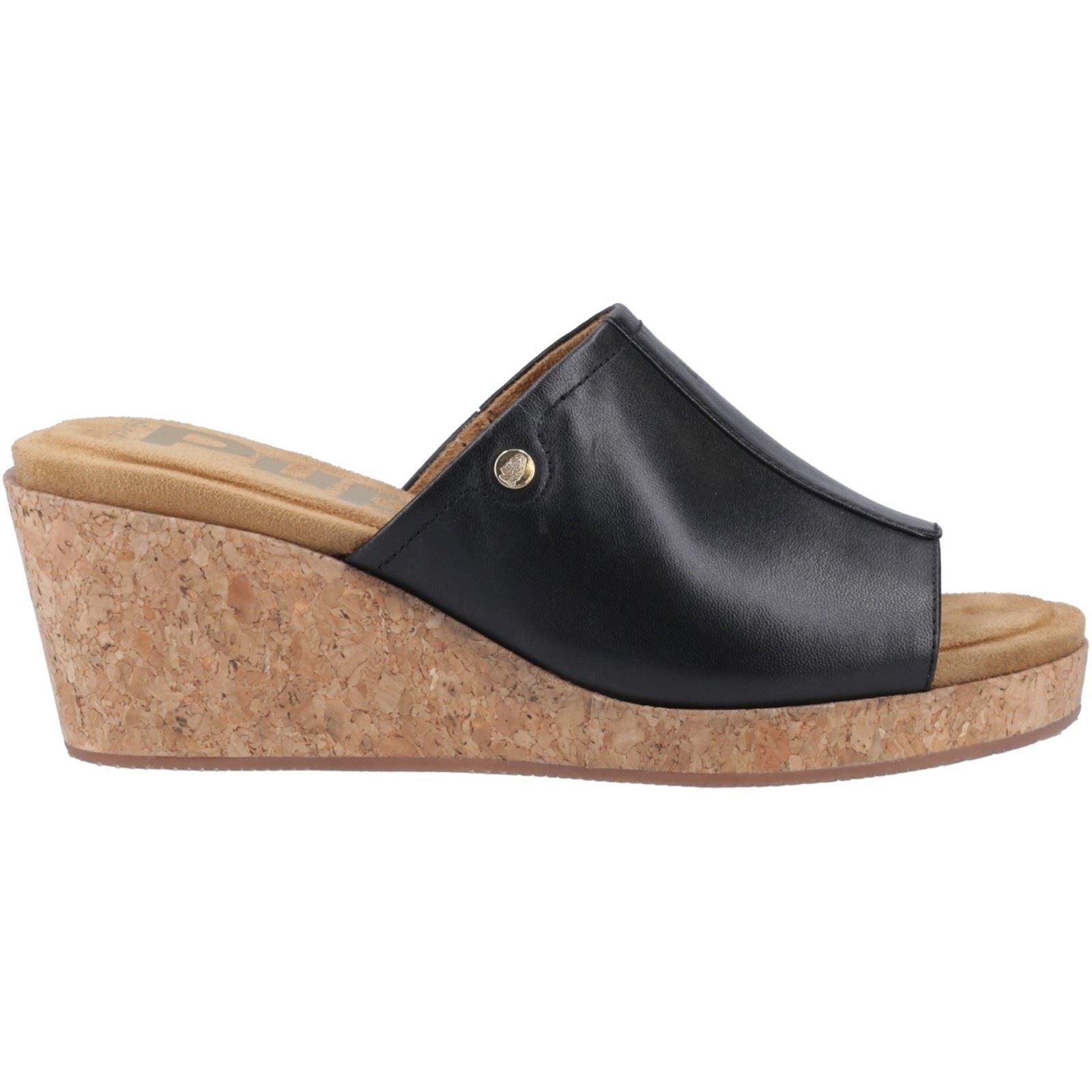 Hush Puppies Willow Escarpins Compensés Noirs Pour Femmes En Cuir