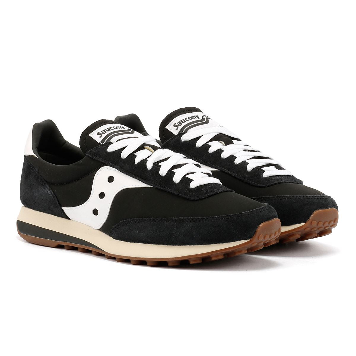 Saucony Trainer 80 Baskets Noires En Daim