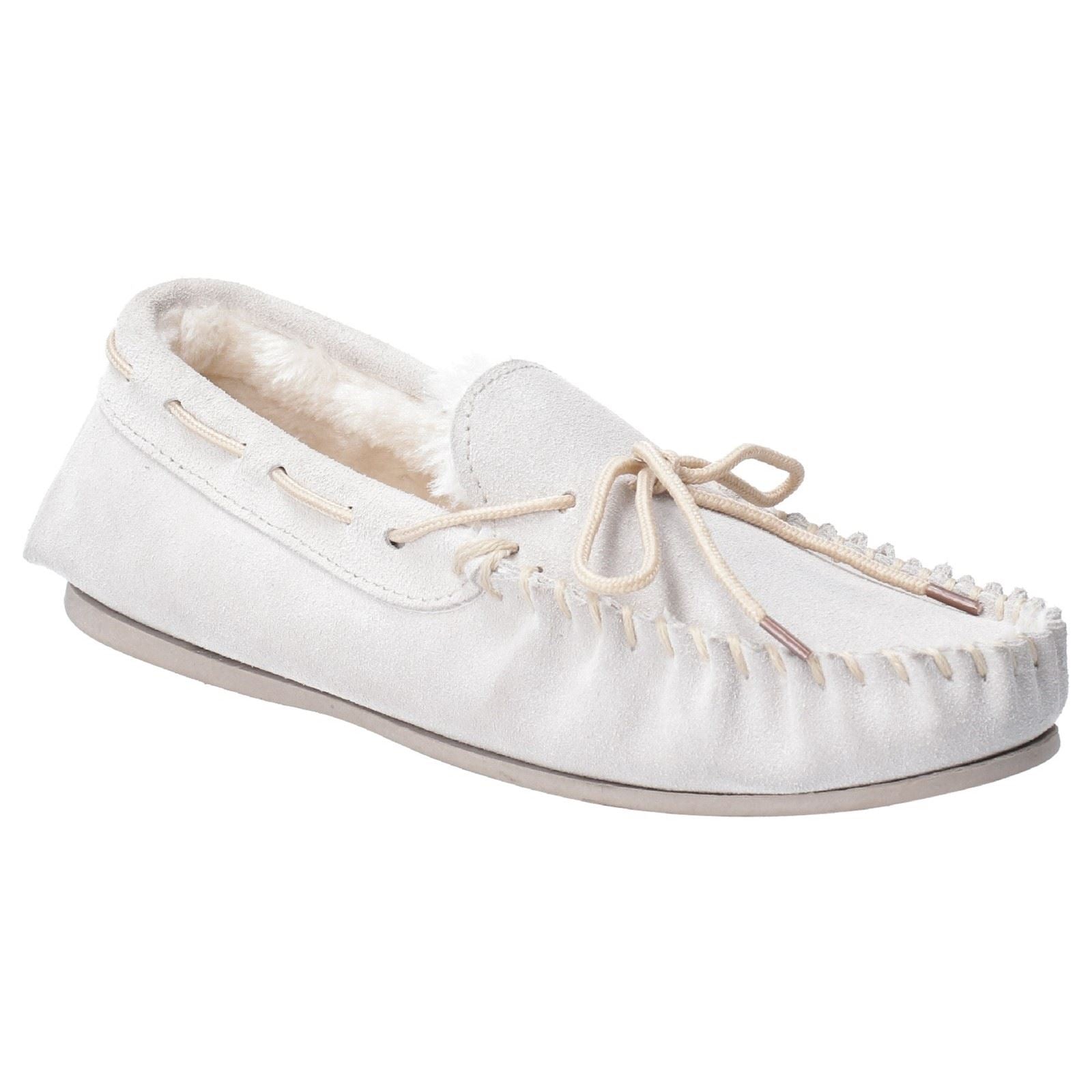 Hush Puppies Allie Chaussons Beiges En Daim Pour Femmes