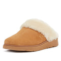 FitFlop Chaussons Pour Femmes Couleur Beige Avec Col En Peau Retournée.