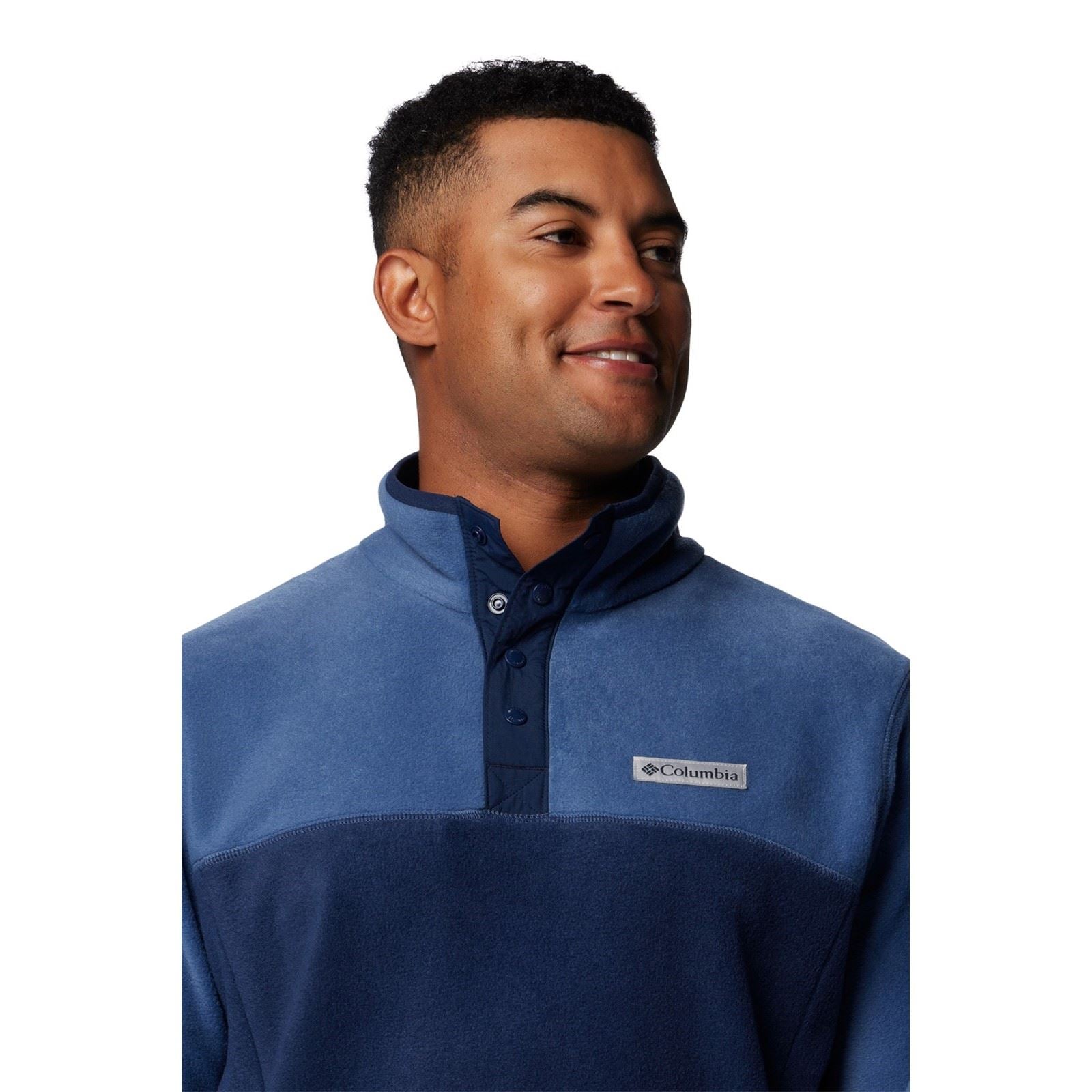 Columbia Steens Mountain Half Snap II Veste En Polaire Bleue Pour Homme