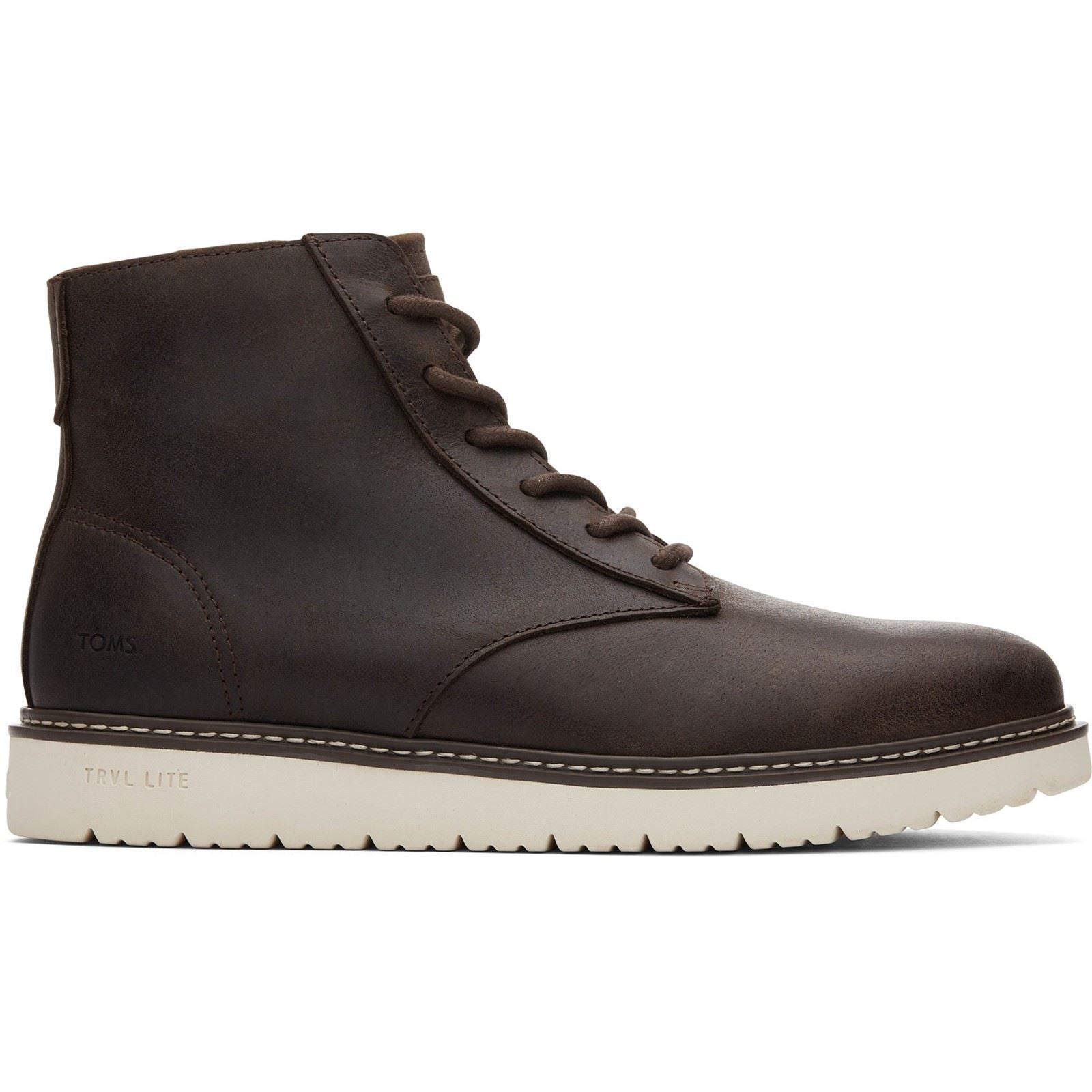TOMS Navi TRVL Lite Ranger Bottes En Cuir Pour Hommes De Couleur Marron Foncé