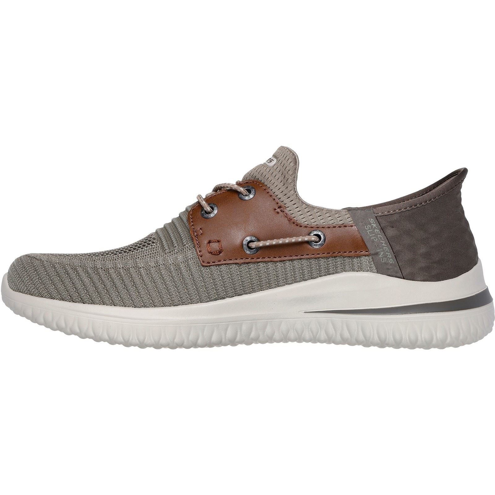 Skechers Delson 3.0 Roth Chaussures De Sport Pour Hommes En Toile Taupe/Marron
